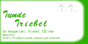 tunde triebel business card